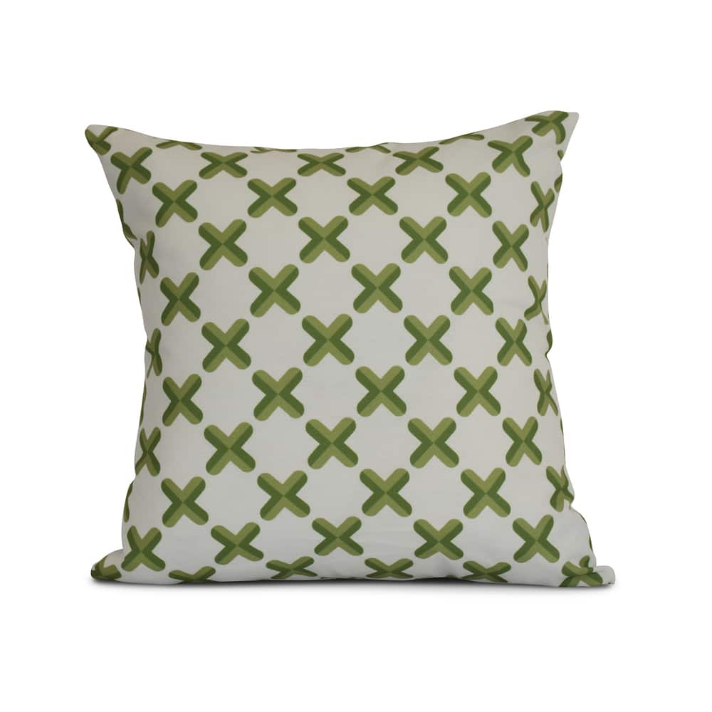 Geometric, Criss Cross Print Outdoor Pillow