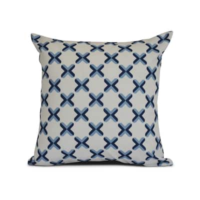 Geometric, Criss Cross Print Outdoor Pillow