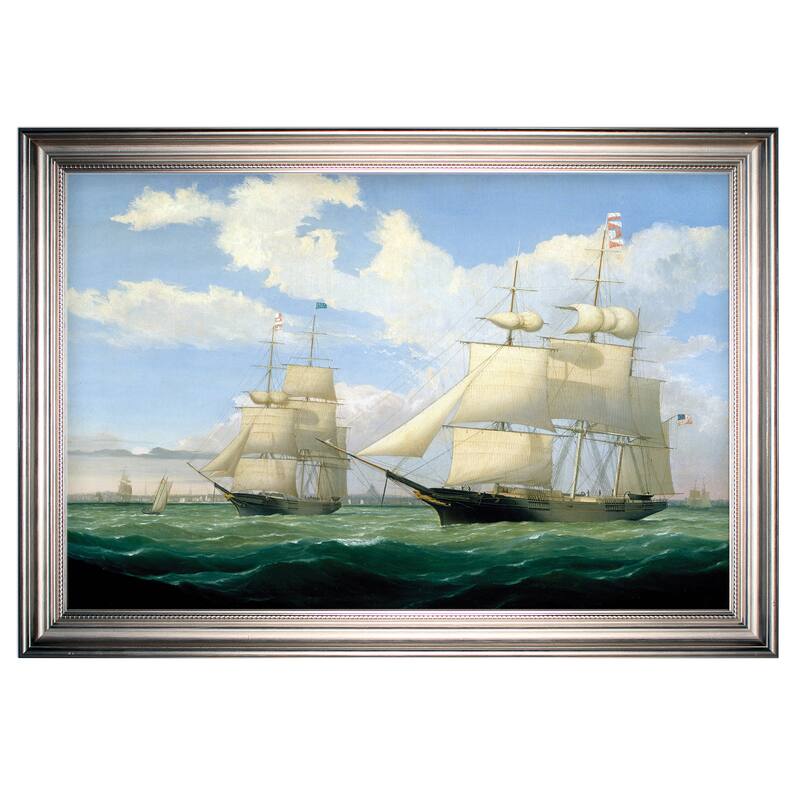 Ships at Sea III -Silver Frame