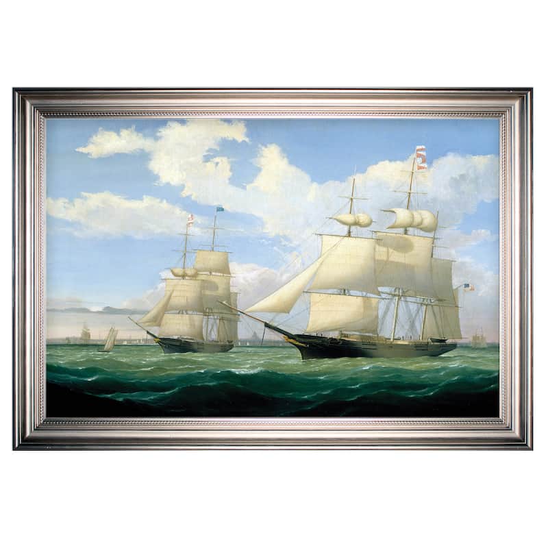 Ships at Sea III -Silver Frame