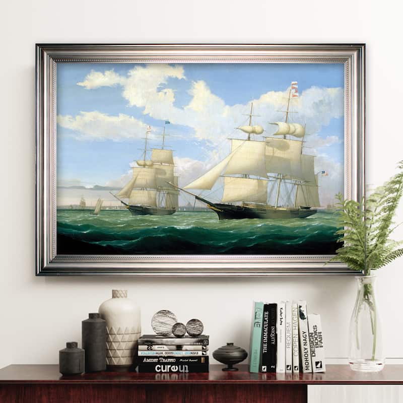 Ships at Sea III -Silver Frame