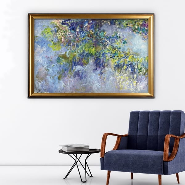 Wisteria -Claude Monet - Gold Frame - Overstock - 15367210