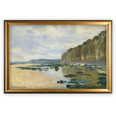 Cliff-at-Pourville -Claude Monet - Gold Frame