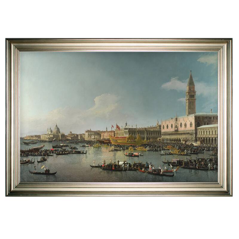 Venice-The-Basin -by CANALETTO -Silver Frame