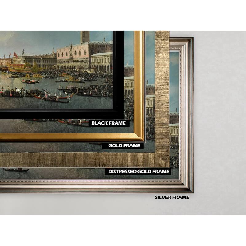 Venice-The-Basin -by CANALETTO -Silver Frame
