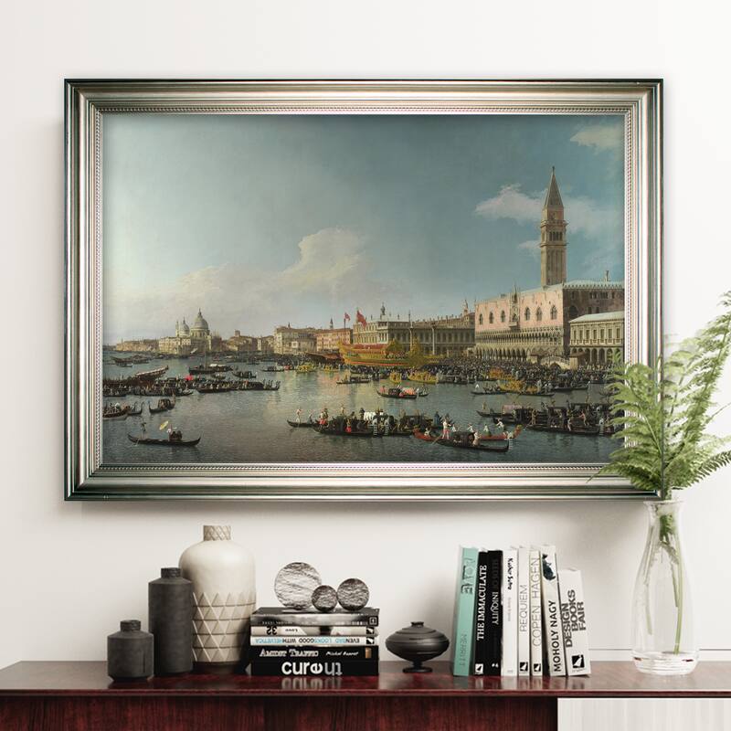 Venice-The-Basin -by CANALETTO -Silver Frame
