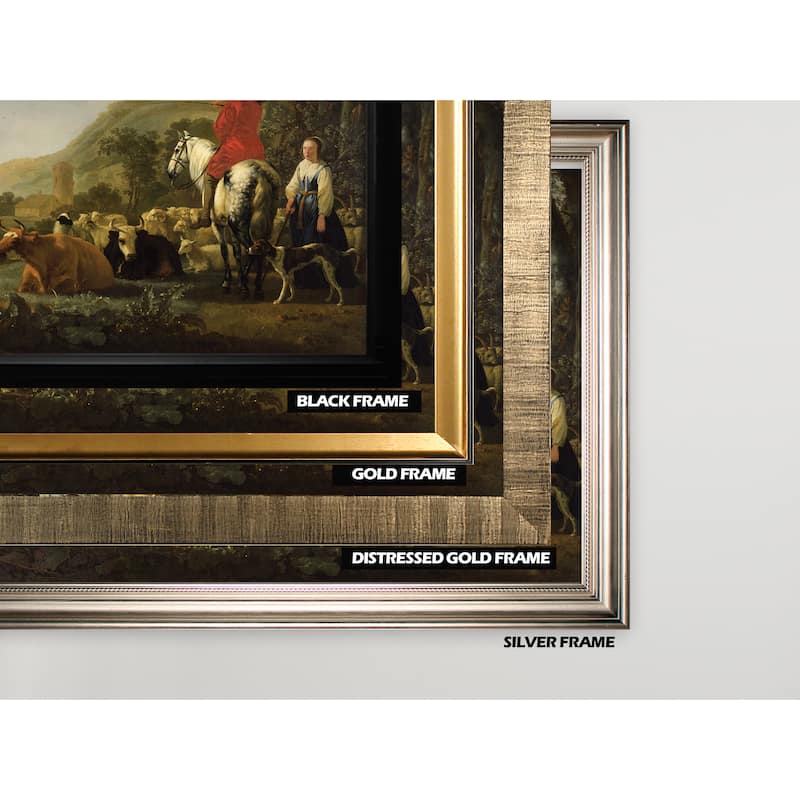 Hilly-Landscape -by Aelbert Cuyp - Gold Frame