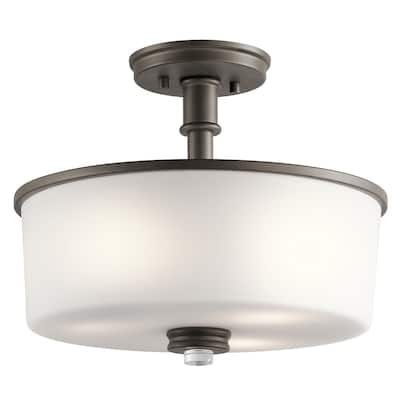 Kichler Lighting Joelson 3-light Olde Bronze LED Semi-Flush Mount