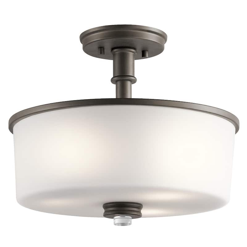 Kichler Lighting Joelson 3-light Olde Bronze LED Semi-Flush Mount - olde bronze