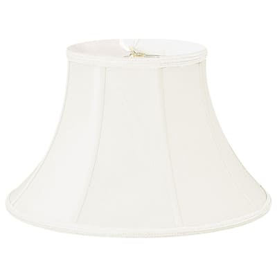 Royal Designs Shallow Bell White Silk Designer Lamp Shade