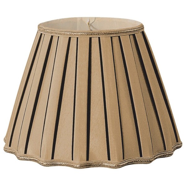 Royal Designs Staggered Pleat Antique Gold/Black Designer Lamp Shade