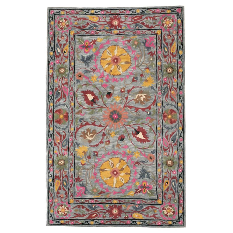 Home Decor EORC Hand-Tufted Wool Oriental Rug Elegant Blue Area Rug for Living Room, Bedroom, Office, & Home Décor Premium