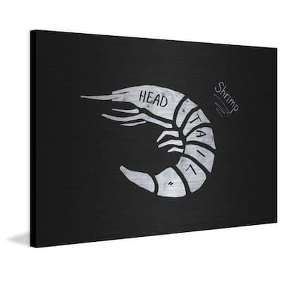 Shrimp Formation' Painting Print on Brushed Aluminum