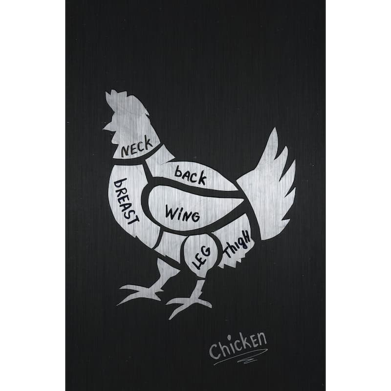 Chicken Formation' Painting Print on Brushed Aluminum