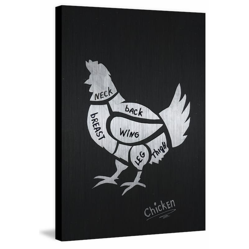 Chicken Formation' Painting Print on Brushed Aluminum