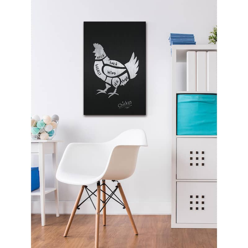 Chicken Formation' Painting Print on Brushed Aluminum