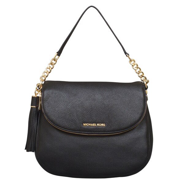 michael kors bedford large black shoulder bags