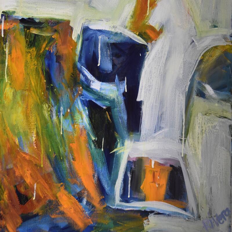 Funky Cow' Painting Print on Wrapped Canvas - Multi-Color