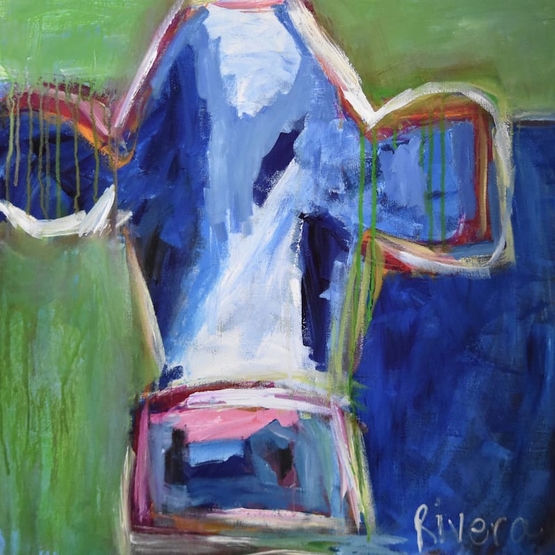 Feeling Blue' Painting Print on Wrapped Canvas - Multi-Color