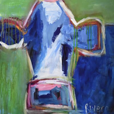 Feeling Blue' Painting Print on Wrapped Canvas - Multi-Color
