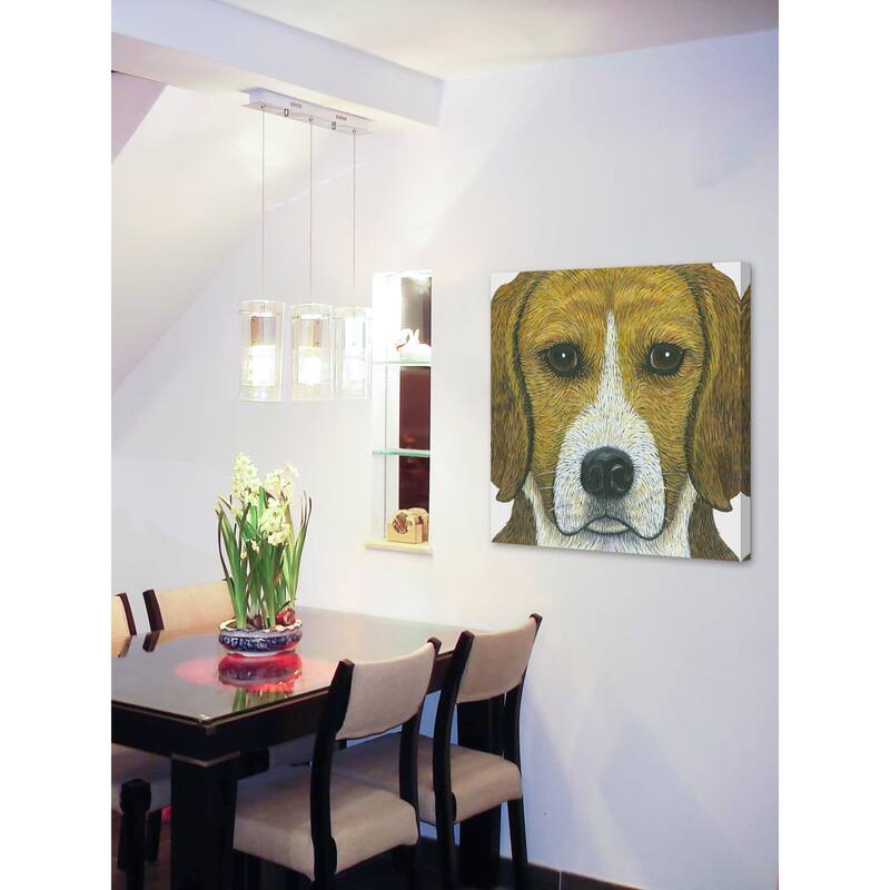 'Beagle' Painting Print on Wrapped Canvas - Multi-Color