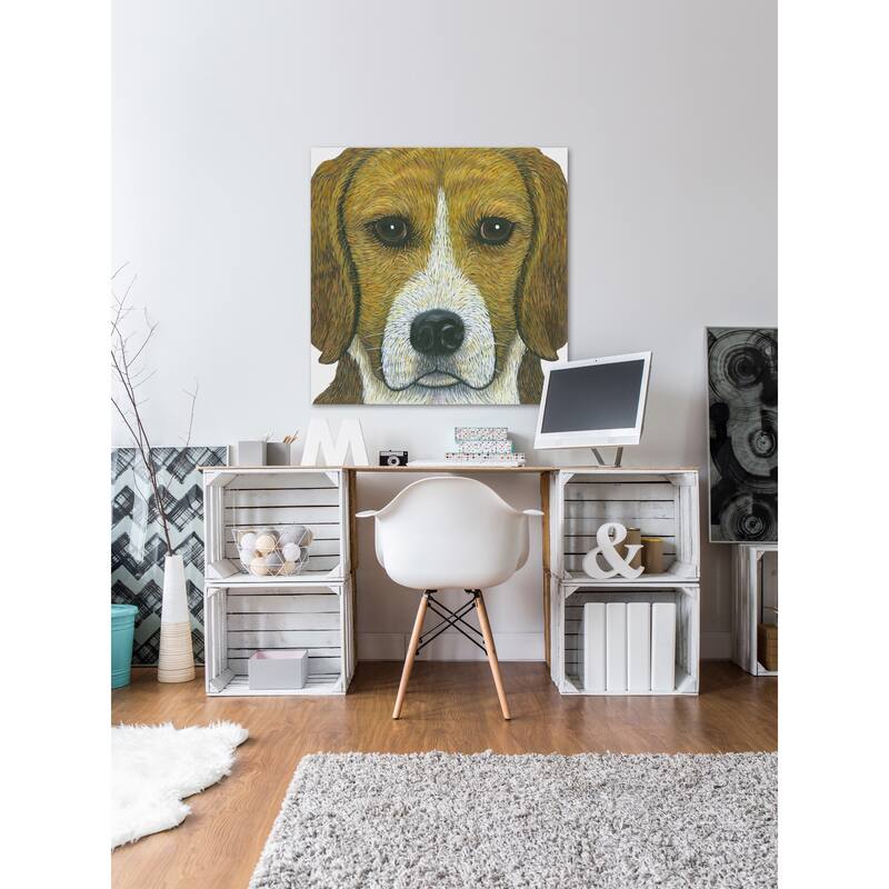 'Beagle' Painting Print on Wrapped Canvas - Multi-Color