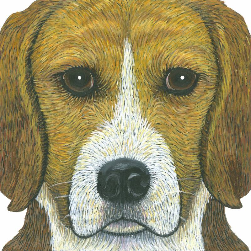 'Beagle' Painting Print on Wrapped Canvas - Multi-Color