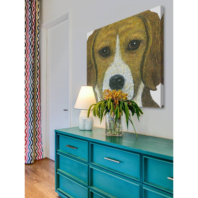 'Beagle' Painting Print on Wrapped Canvas - Multi-Color