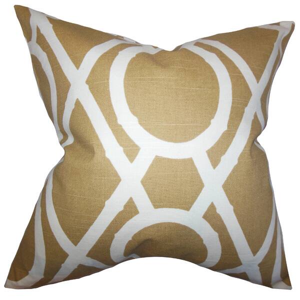 Whit Geometric 24inch Down Feather Throw Pillow Amber Overstock 15369662