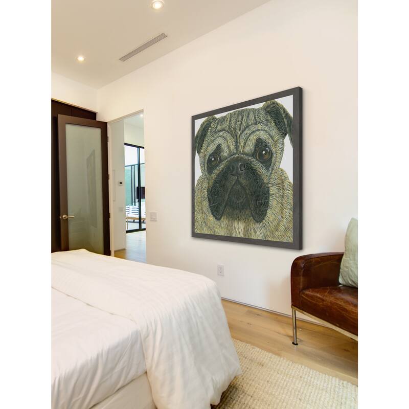 'Pug' Framed Painting Print