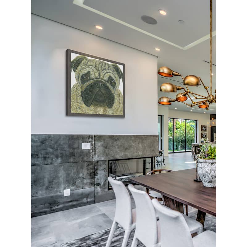 'Pug' Framed Painting Print
