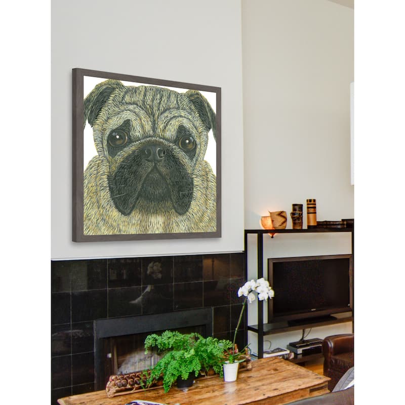 'Pug' Framed Painting Print