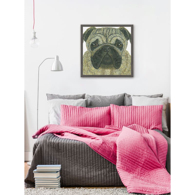 'Pug' Framed Painting Print