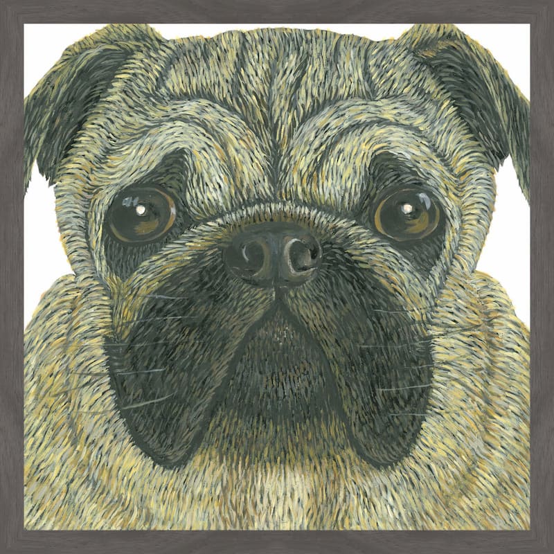 'Pug' Framed Painting Print