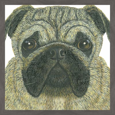 'Pug' Framed Painting Print
