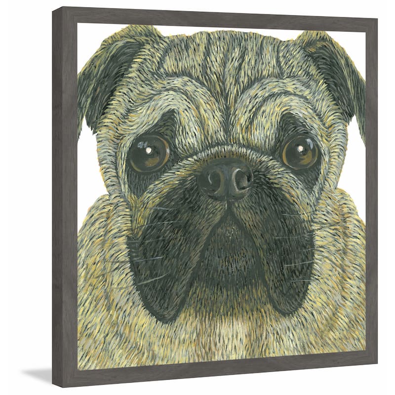 'Pug' Framed Painting Print
