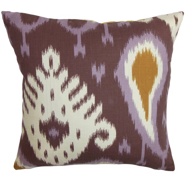Bentshaya Ikat 24inch Down Feather Throw Pillow Purple Overstock 15370318