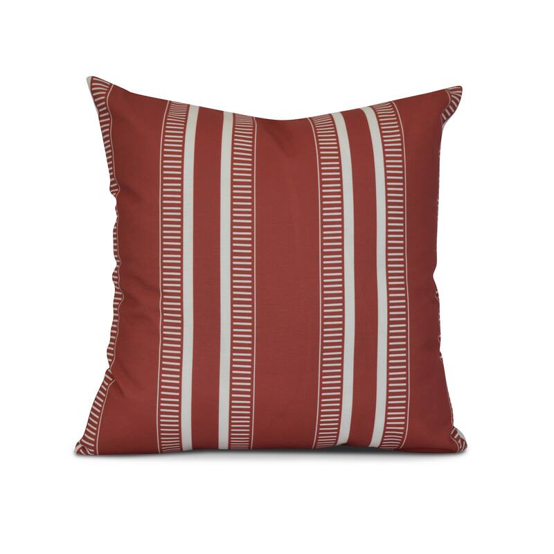 16 x 16 inch,Dashing Stripe, Stripe Print Pillow, Navy Blue - 16" x 16" - Red