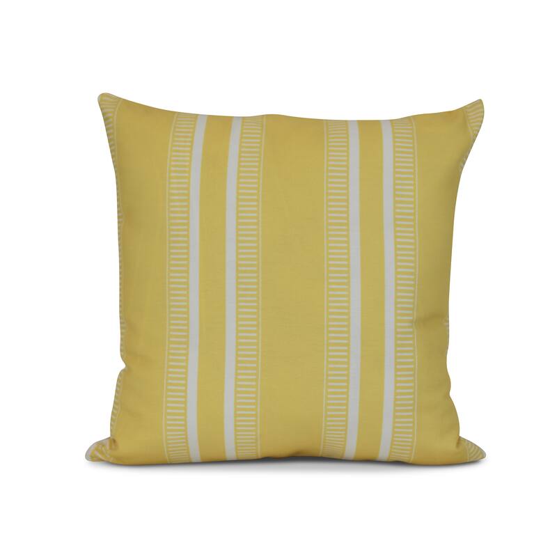 16 x 16 inch,Dashing Stripe, Stripe Print Pillow, Navy Blue - 16" x 16" - Yellow