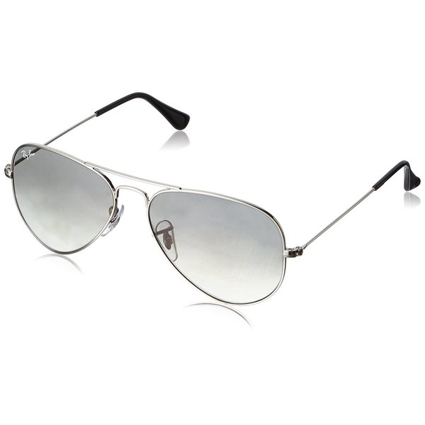 Ray-Ban Aviator RB3025 Unisex Silver Frame Light Grey Gradient 55mm Lens Sunglasses
