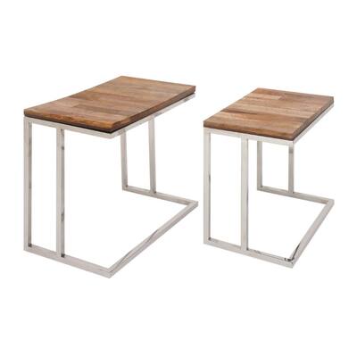 Benzara Wood Attractive Table (Set of 2)