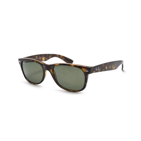 Ray Ban New Wayfarer Rb2132 Unisex Tortoise Frame Polarized Green 58mm Lens Sunglasses Overstock