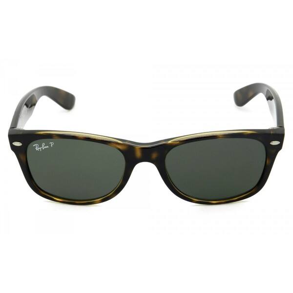 Ray Ban New Wayfarer Rb2132 Unisex Tortoise Frame Polarized Green 58mm Lens Sunglasses Overstock