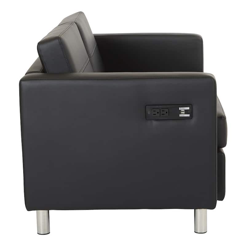 Porch & Den Canal Loveseat With Dual Charging Station In Dillon Fabric K/D