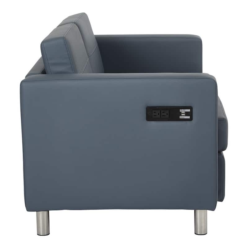 Porch & Den Canal Loveseat With Dual Charging Station In Dillon Fabric K/D