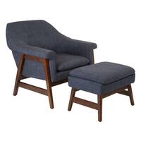 Rockwell Mid-Century Modern Accent Chair with Ottoman - Free Shipping