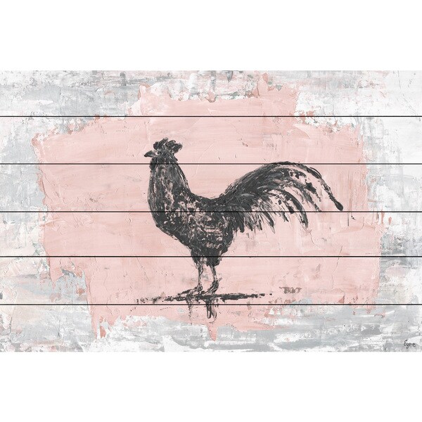 rooster painting on wood
