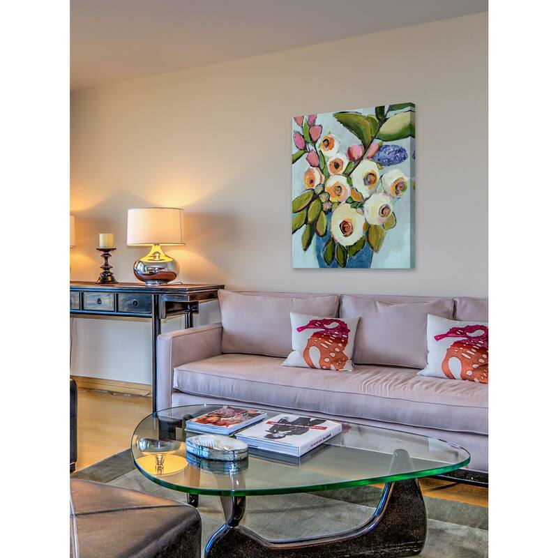 Le Bouquet' Painting Print on Wrapped Canvas - Multi-Color