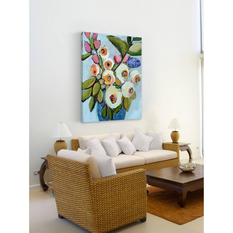 Le Bouquet' Painting Print on Wrapped Canvas - Multi-Color