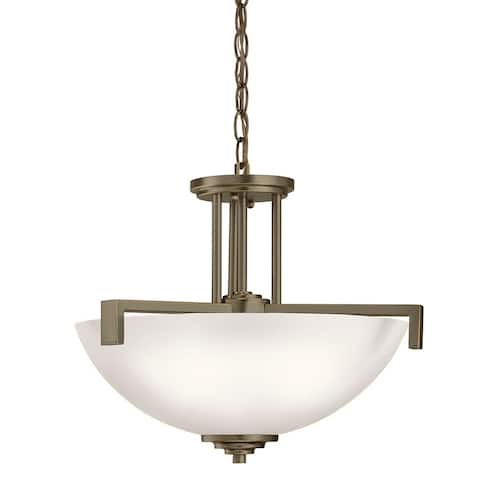 Kichler Lighting Eileen Collection 3-light Olde Bronze LED Inverted Pendant/Semi-Flush Mount